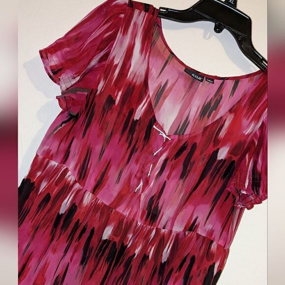 a.n.a short sleeve sheer blouse size M - Picture 5 of 7